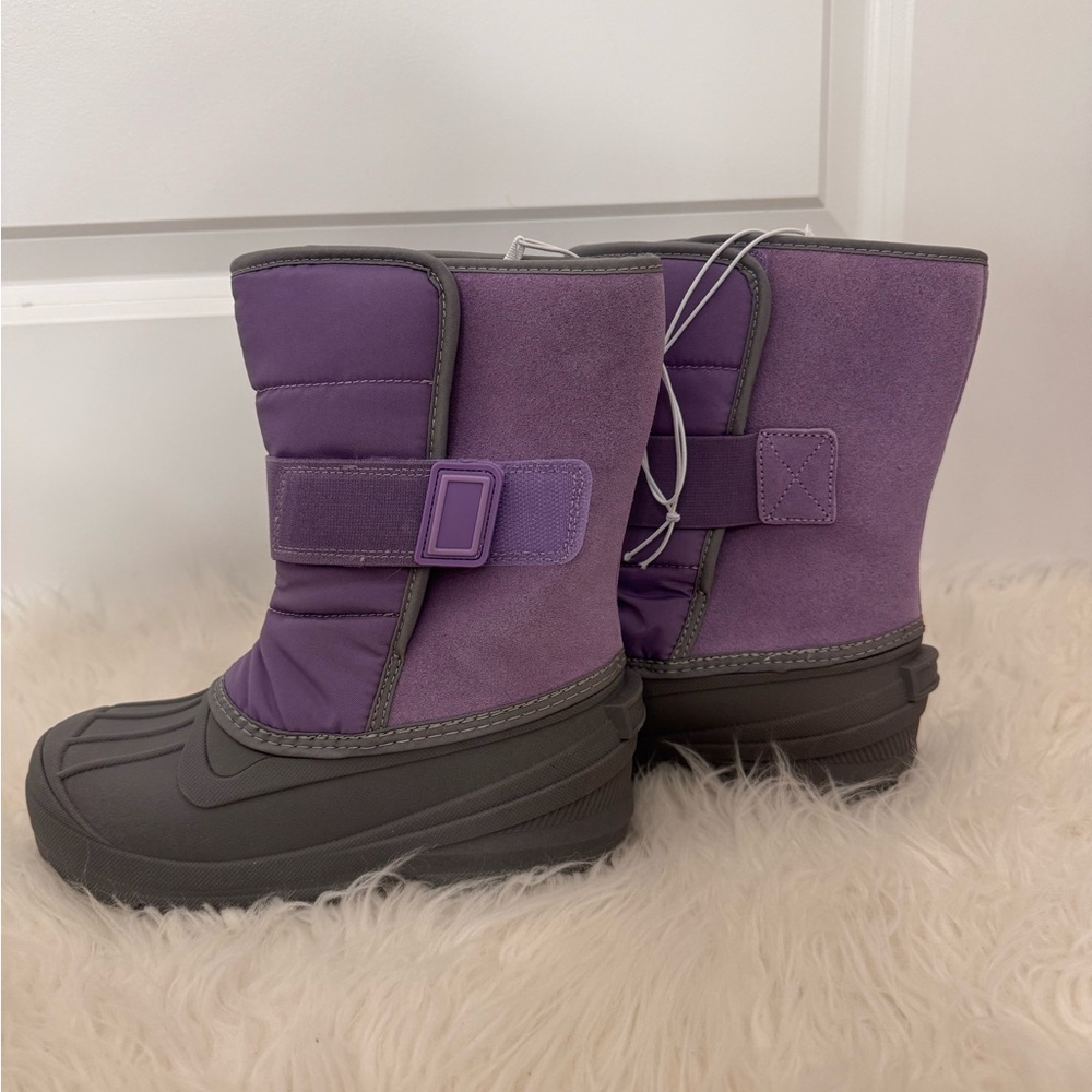 Cat & Jack Kids Purple and Gray Winter Boots - Size 13 NWT NO BOX
